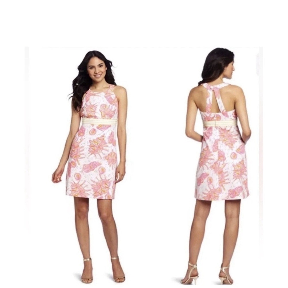 Lilly Pulitzer Tinsley Resort White Conched Out Halter Dress Resort Cruise SZ 6 - Picture 3 of 16
